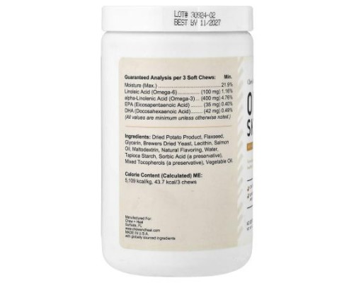 Chew + Heal, Omega Skin + Coat, For Dogs and Cats, 60 Soft Chews, 6 oz (171 g)
