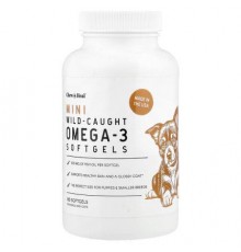Chew + Heal, Mini Wild-Caught Omega-3 Softgels, For Dogs and Cats, 180 Softgels