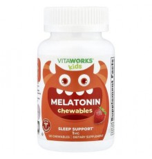 VitaWorks, Kids, Melatonin, Berry, 120 Chewables