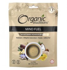 Organic Traditions, Instant Herbal Mushroom Beverage, Mind Fuel, Caffeine Free, 5 oz (140 g)