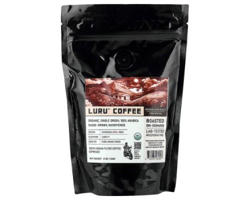 Pure Indian Foods, Luru™ Coffee, Fine Ground, Medium-Dark Roast, 8 oz (226 g)