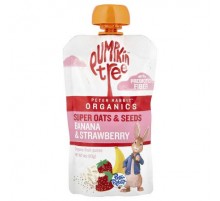 Pumpkin Tree Organics, Peter Rabbit™ Organics, Organic Fruit Puree, Super Oats & Seeds, Banana & Strawberry, 4 oz (113 g)