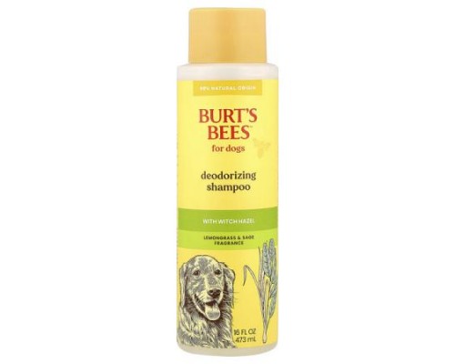 Burt's Bees, Deodorizing Shampoo With Witch Hazel, For Dogs, Lemongrass & Sage , 16 fl oz (473 ml) Burt's Bees, Deodorizing Shampoo With Witch Hazel, For Dogs, Lemongrass & Sage , 16 fl oz (473 ml)