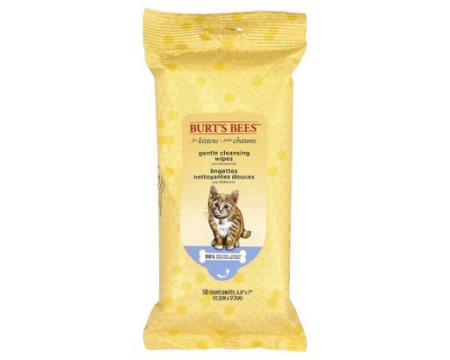 Burt's Bees, Gentle Cleansing Wipes with Buttermilk, For Kittens, 50 Count Burt's Bees, Gentle Cleansing Wipes with Buttermilk, For Kittens, 50 Count