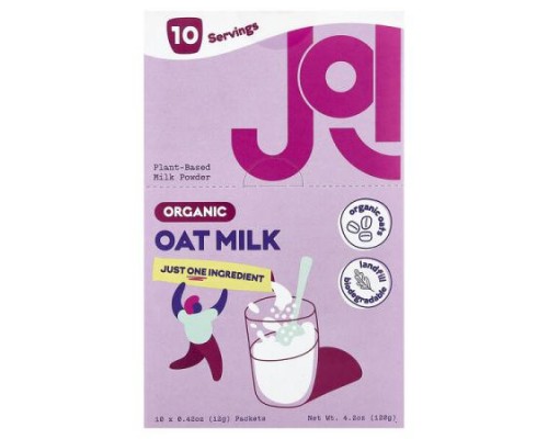 JOI, Organic Oat Milk Powder, 10 Packets, 0.42 oz (12 g) Each JOI, Organic Oat Milk Powder, 10 Packets, 0.42 oz (12 g) Each