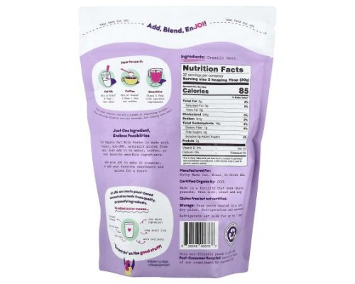 JOI, Organic Oat Milk Powder, 1.42 lb (644 g) JOI, Organic Oat Milk Powder, 1.42 lb (644 g)