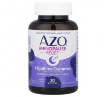 AZO, Menopause Relief, Nighttime Gummies With Melatonin, Cooling Blackcurrent, 30 Gummies