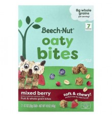 Beech-Nut, Oaty Bites, First Teeth Toddler, Mixed Berry, 7 Pouches, 0.7 oz (20 g) Each