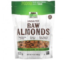 NOW Foods, Real Food, Raw Almonds, Unsalted, 16 oz (454 g)