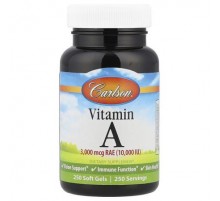 Carlson, Vitamin A, 3,000 mcg RAE (10,000 IU), 250 Soft Gels