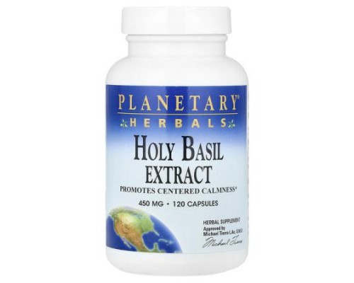 Planetary Herbals, Holy Basil Extract, 450 mg, 120 Capsules