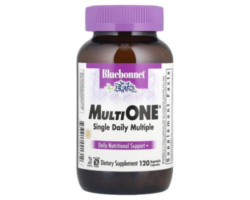 Bluebonnet Nutrition, MultiONE®, Single Daily Multiple, 120 Vegetable Capsules Bluebonnet Nutrition, MultiONE®, Single Daily Multiple, 120 Vegetable Capsules