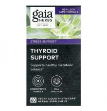 Gaia Herbs, Thyroid Support, 60 Vegan Liquid Phyto-Caps®