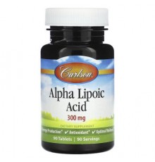 Carlson, Alpha Lipoic Acid, 90 Tablets
