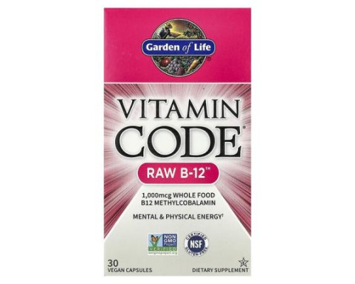 Garden of Life, Vitamin Code®, RAW B-12™, 30 Vegan Capsules