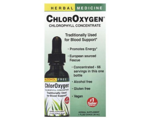 Herbs Etc., ChlorOxygen®, Chlorophyll Concentrate, Alcohol Free, 1 fl oz (30 ml) Herbs Etc., ChlorOxygen®, Chlorophyll Concentrate, Alcohol Free, 1 fl oz (30 ml)