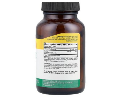 Country Life, Choline, 266 mg, 100 Tablets Country Life, Choline, 266 mg, 100 Tablets