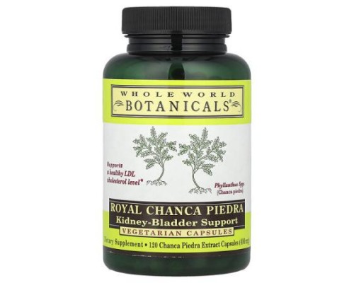 Whole World Botanicals, Royal Chanca Piedra, Kidney-Bladder Support, 400 mg, 120 Vegetarian Capsules
