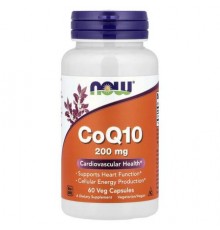 NOW Foods, CoQ10, 200 mg, 60 Veg Capsules