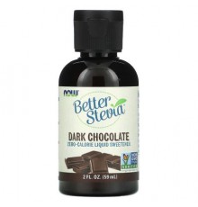 NOW Foods, Better Stevia, Zero-Calorie Liquid Sweetener, Dark Chocolate, 2 fl oz (59 ml)