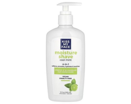 Kiss My Face, 4 in 1 Moisture Shave, Cool Mint, 11 fl oz (325 ml) Kiss My Face, 4 in 1 Moisture Shave, Cool Mint, 11 fl oz (325 ml)