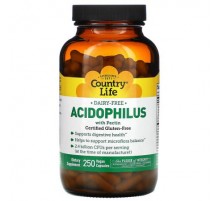 Country Life, Acidophilus with Pectin, 250 Vegan Capsules