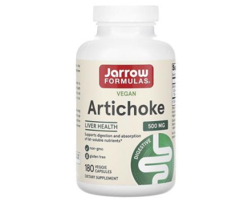 Jarrow Formulas, Artichoke, 500 mg, 180 Veggie Capsules Jarrow Formulas, Artichoke, 500 mg, 180 Veggie Capsules