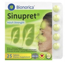 Bionorica, Sinupret®, Sinus + Immune Support, Adult Strength, 25 Tablets