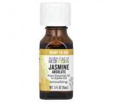 Aura Cacia, Pure Essential Oil In Jojoba Oil, Jasmine Absolute, 0.5 fl oz (15 ml)