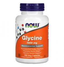 NOW Foods, Glycine, 1,000 mg, 100 Veg Capsules