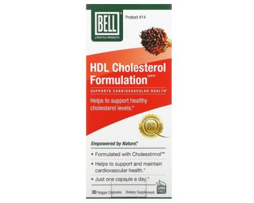 Bell Lifestyle, HDL Cholesterol Formulation , 30 Veggie Capsules Bell Lifestyle, HDL Cholesterol Formulation , 30 Veggie Capsules