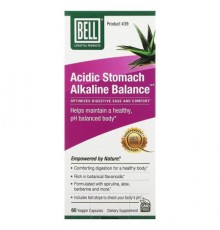 Bell Lifestyle, Acidic Stomach Alkaline Balance, 60 Veggie Capsules