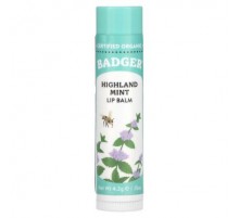 Badger, Lip Balm, Highland Mint, 0.15 oz (4.2 g)