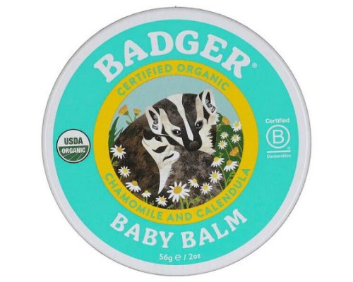 Badger, Organic Baby Balm, Chamomile and Calendula, 2 oz (56 g) Badger, Organic Baby Balm, Chamomile and Calendula, 2 oz (56 g)