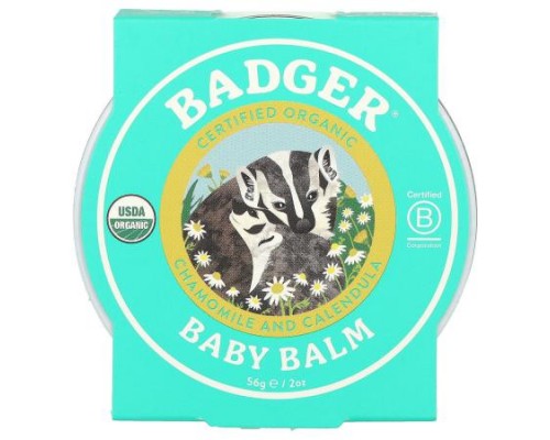 Badger, Organic Baby Balm, Chamomile and Calendula, 2 oz (56 g) Badger, Organic Baby Balm, Chamomile and Calendula, 2 oz (56 g)