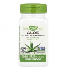 Nature's Way, Aloe Latex with Fennel, 100 Vegan Capsules
