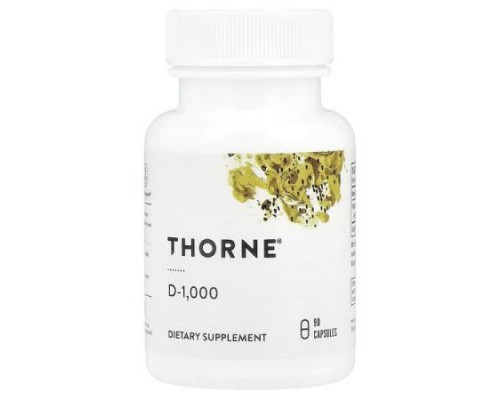 Thorne, D-1,000, 90 Capsules (25 mcg per Capsule)