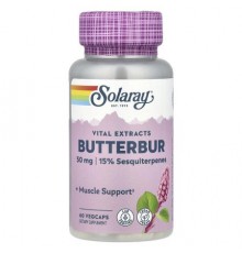 Solaray, Vital Extracts, Butterbur, 50 mg, 60 VegCaps
