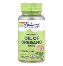 Solaray, True Herbs, Oil of Oregano, 150 mg, 60 Softgels
