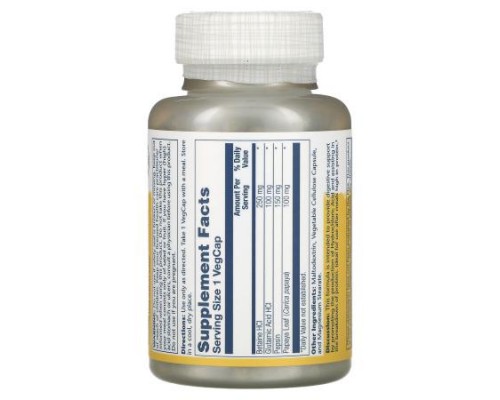 Solaray, Betaine HCL with Pepsin, 250 mg, 180 VegCaps