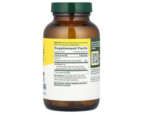 MegaFood, Vitamin D3, 2,000 IU (50 mcg), 90 Tablets
