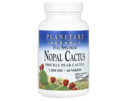 Planetary Herbals, Full Spectrum™ Nopal Cactus, 60 Tablets