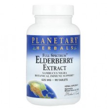 Planetary Herbals, Full Spectrum™ Elderberry Extract, 90 Tablets