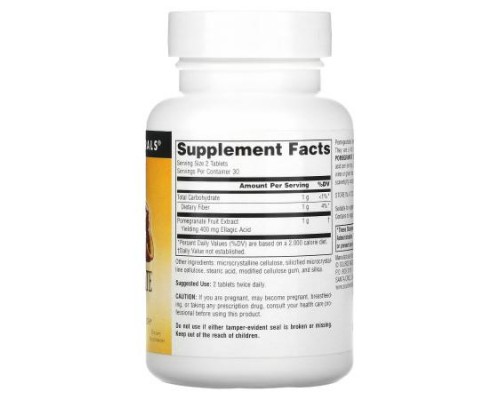 Source Naturals, Pomegranate Extract, 500 mg, 60 Tablets