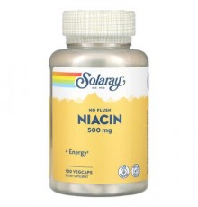 Solaray, No Flush Niacin, 500 mg, 100 VegCaps