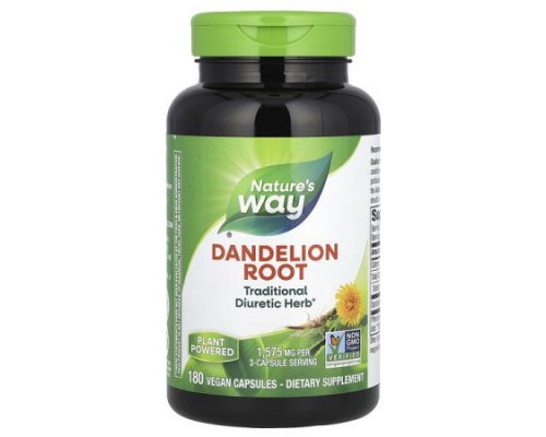 Nature's Way, Dandelion Root, 180 Vegan Capsules (525 mg per Capsule)