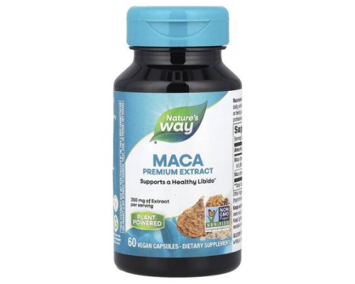 Nature's Way, Maca, Premium Extract, 350 mg, 60 Vegan Capsules