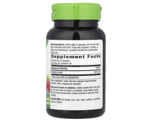 Nature's Way, Raspberry Leaf, 100 Vegan Capsules (320 mg per Capsule)