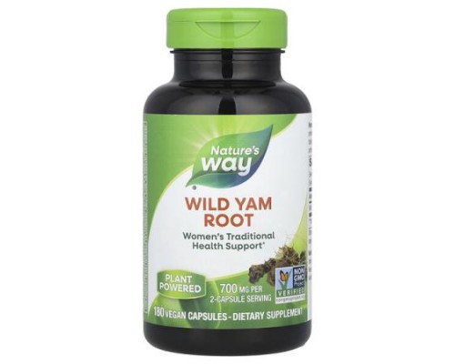 Nature's Way, Wild Yam Root, 180 Vegan Capsules (350 mg Per Capsule)