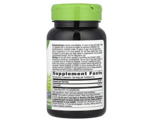 Nature's Way, Senna Leaves, 100 Vegan Capsules (450 mg per Capsule) Nature's Way, Senna Leaves, 100 Vegan Capsules (450 mg per Capsule)